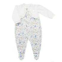 Macacão com Bolero em Algodão Egípcio e Pigente, Manga Longa estampa GARDEN - MINI BEAR