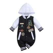Macacão Com Capuz De Manga Comprida Para Bebês, Meninos E Meninas, Roupas De Praia, Macacão