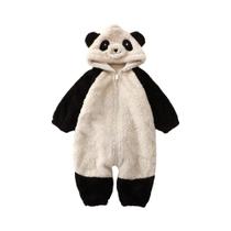 Macacão Com Capuz De Panda Para Bebês Recém-Nascidos Meninos E Meninas Roupas Quentes De Manga Longa Macacão Com Capuz De Panda Para Bebês Recém-Nascidos Meninos E Meninas Roupas Quentes De Manga Longa