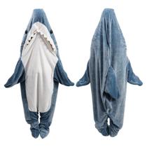 Macacão com capuz Shark Blanket para adultos Gudina Shark, tamanho XXXL Macacão com capuz Shark Blanket para adultos Gudina Shark, tamanho XXXL