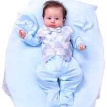 Macacão com Colete e Boné Meu Pequeno Baby