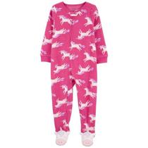 Macacão com pé fleece carter's - unicórnio pink - menina - 100% poliéster microfleece Macacão com pé fleece carter's - unicórnio pink - menina - 100% poliéster microfleece