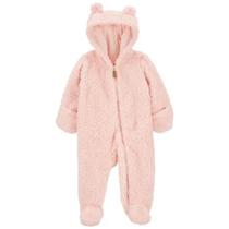 Macacão com pé peluciado carter's - rosa - menina - 100% poliéster microfleece Macacão com pé peluciado carter's - rosa - menina - 100% poliéster microfleece