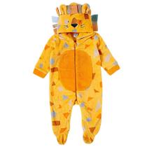Macacão com pé peludinho tip top baby - leão - menino - confeccionado em poliéster Macacão com pé peludinho tip top baby - leão - menino - confeccionado em poliéster