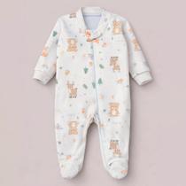 Macacão com Zíper Fleece Luxo Estampado para Bebê e pé Antiderrapante Cor:espacoTamanho:0-3m Macacão com Zíper Fleece Luxo Estampado para Bebê e pé Antiderrapante Cor:espacoTamanho:0-3m