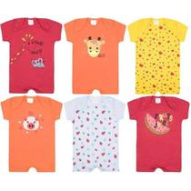 Macacão Cores e Estampas de Menina Kit com 6 Itens Macacão Cores e Estampas de Menina Kit com 6 Itens