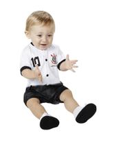 Macacão Corinthians Bebê Curto - Torcida Baby Macacão Corinthians Bebê Curto - Torcida Baby
