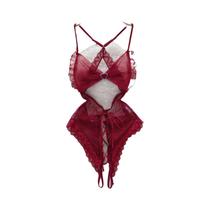 Macacão Cosplay Sexy De Coelhinha Vermelho Sem Costas Com Cadarço E Cinto Para Mulheres