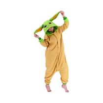Macacão Cosplay Yoda e Grogu Adulto/Bebê - Halloween - Pijamas Anime