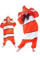 Macacão Costume DarkCom Clownfish para crianças de flanela de 6 a 7 anos