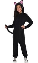 Macacão Costume Party City Black Cat para meninas tamanho L Macacão Costume Party City Black Cat para meninas tamanho L