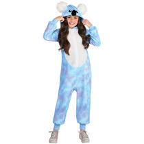 Macacão Costume Party City Blue Koala para crianças tamanho M