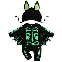 Macacão Costume Winmany Newborn Baby Halloween Bat com chapéu Macacão Costume Winmany Newborn Baby Halloween Bat com chapéu