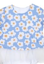 Macacão Curto Bata Estampado Flores Keko & Beka