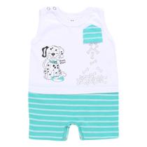 Macacão Curto Bebê Em Meia Malha