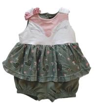 Macacão Curto Bordado Luxo Bebê Menina Banho de Sol 13766