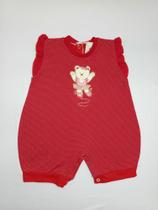 Macacão Curto em Malha com Bordado Ursa Bailarina - Nethuno Baby