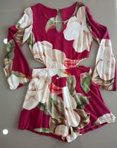 Macacão curto estampado