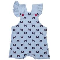 Macacão Curto Jardineira Menina Bebê Infantil Tema Borboletas Macacão Curto Jardineira Menina Bebê Infantil Tema Borboletas