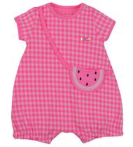 Macacão Curto Love Vichy Rosa - Grow Up Macacão Curto Love Vichy Rosa - Grow Up