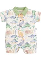 Macacão Curto Menino Estampado Anjos Baby