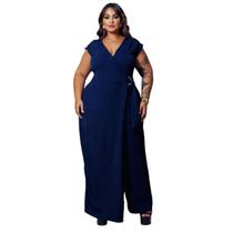 Macacão Curve Calça Saia Festa Sofisticado Lia Rosa
