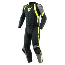 Macacão Dainese Avro 4 Preto Cinza Amarelo 2 Peças Macacão Dainese Avro 4 Preto Cinza Amarelo 2 Peças