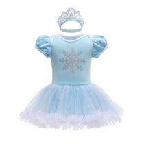 Macacão Daisy Infant Baby Girl Princess Romper, macacão com faixa de cabeça, festa de aniversário de Halloween, roupas chiques, tamanho 6-9 meses, azul 296