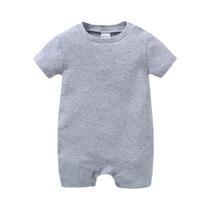 Macacão De Algodão Branco E Preto Para Bebês Meninos E Meninas, Manga Curta, Roupas De Verão Para