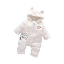 Macacão De Algodão Grosso Para Bebê Menino E Menina, Manga Longa Com Capuz, Pijamas De Urso Em Macacão De Algodão Grosso Para Bebê Menino E Menina, Manga Longa Com Capuz, Pijamas De Urso Em
