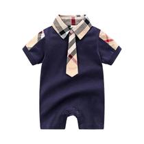 Macacão De Algodão Para Bebê Menino Com Manga Curta E Colarinho Reversível, Estilo Tuxedo, Conjunto Macacão De Algodão Para Bebê Menino Com Manga Curta E Colarinho Reversível, Estilo Tuxedo, Conjunto