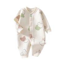 Macacão De Algodão Para Bebê Recém-Nascido Com 3 Camadas, Estampa De Urso E Coelho, Roupa Para Macacão De Algodão Para Bebê Recém-Nascido Com 3 Camadas, Estampa De Urso E Coelho, Roupa Para