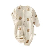 Macacão De Algodão Para Bebê Recém-Nascido Com Manga Longa, Roupa De Descanso, Body Para Outono E