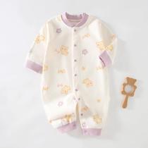 Macacão De Algodão Para Bebê Recém-Nascido Com Manga Longa, Roupa De Loungewear, Body Para Outono E
