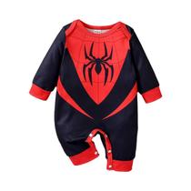 Macacão De Aranha Para Bebês Meninos Recém-Nascidos 2 Peças Manga Longa 0-6 Meses Todas as Estações