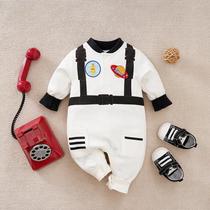 Macacão de Astronauta de Algodão para Bebê - Manga Longa - Primavera/Outono Macacão de Astronauta de Algodão para Bebê - Manga Longa - Primavera/Outono