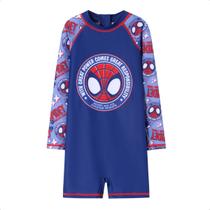 Macacão de Banho UV Infantil Spidey Marvel 1 a 4 anos - Macacão de Banho UV Infantil Spidey Marvel 1 a 4 anos -