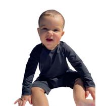 Macacão de Bebê com Proteção UV Ben - Preto