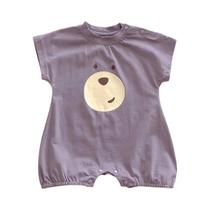 Macacão de bebê de verão dos desenhos animados bonito solto algodão bebê bodysuit 0-24 meses