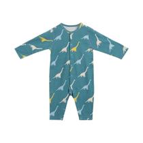 Macacão De Bebê Dinossauro Verde Para Meninos 100% Algodão Roupa De Dormir Infantil Primavera Outono