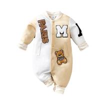 Macacão De Bebê Estiloso Com Estampa De Desenho Animado, Manga Longa, Roupas De Primavera E Outono,