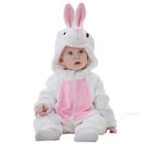 Macacão de Bebê Infantil Frio Inverno Fantasia Coelho Coelhinho Branco COD.000301