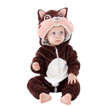 Macacão de Bebê Infantil Frio Inverno Fantasia de Animais Esquilo Marrom COD.000295