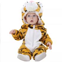 Macacão de Bebê Infantil Frio Inverno Fantasia de Animais Tigre (Nariz rosa) COD.000296