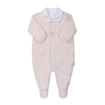 Macacão de bebê longo tricot com bordado paraiso ref:16086 rn/m