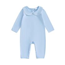 Macacão de bebê Merqwadd de algodão de manga comprida para menino/menina 0-18M Macacão de bebê Merqwadd de algodão de manga comprida para menino/menina 0-18M