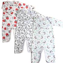 Macacão de bebe moletom macio confortavel flanelado enxoval saida maternidade cores meninos meninas