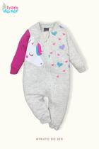 Macacão de Bebê Moletom Peluciado Estampado Unissex