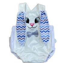 Macacao de bebe para pascoa com pelinho coelho