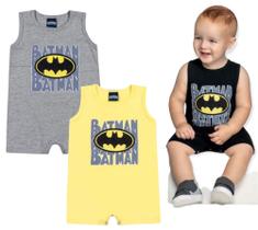 Macacão de bebê verão batman licenciado Macacão de bebê verão batman licenciado